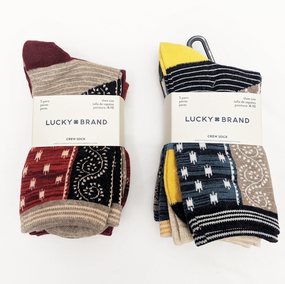 Lucky Brand Accessories - Lucky Brand | Boho Crew Socks Lot of 2